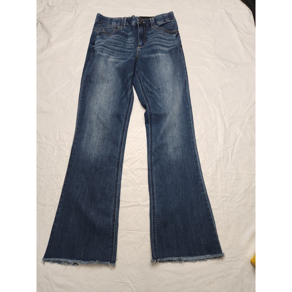 Democracy Jeans Womens 10 Blue Bootcut Ab Technology Booty Lift Stretch Denim